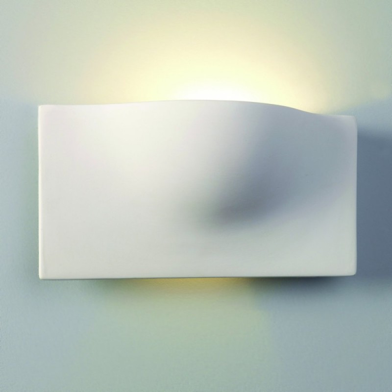 Astro Lighting Arwin  0432 Interior Wall Light, White ceramic finish, Requires an LED E27 lamp, IP20 rated, Bathroom Zone 3, Class 2, Double Insulated (LOW STOCK - PLEASE CALL)